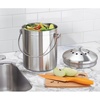 image:imageInterdesign 32650 Kitchen Compost Bin 13 Gallon CapacityBrushed Stainless