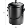 image:imageInterdesign 32650 Kitchen Compost Bin 13 Gallon CapacityPC Matte Black