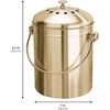 image:imageInterdesign 32650 Kitchen Compost Bin 13 Gallon CapacitySoft Brass