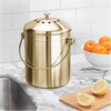 image:imageInterdesign 32650 Kitchen Compost Bin 13 Gallon CapacitySoft Brass