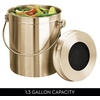 image:imageInterdesign 32650 Kitchen Compost Bin 13 Gallon CapacitySoft Brass