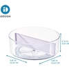 image:imageRosanna Pansino x iDesign Recycled Plastic Divided Lazy Susan Turntable with Lid Clear BinLavender Sprinkles Divider 10 D x 369 HClearLavendar