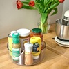 image:imageRosanna Pansino x iDesign Recycled Plastic Divided Lazy Susan Turntable with Lid Clear BinLavender Sprinkles Divider 10 D x 369 HClearLavendar
