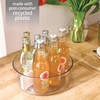 image:imageRosanna Pansino x iDesign Recycled Plastic Divided Lazy Susan Turntable with Lid Clear BinLavender Sprinkles Divider 10 D x 369 HClearMarshmallow