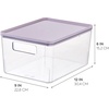 image:imageRosanna Pansino x iDesign Recycled Plastic Kitchen Storage Bin with Lid Clear BinLavender Sprinkles Lid 9 x 12 x 6ClearLavender