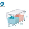 image:imageRosanna Pansino x iDesign Recycled Plastic Kitchen Storage Bins Includes 1 Large Bin with Lid and 2 Medium Bins Multicolored BinsMarshmallow Lid 6 x 12 x 6MultiMarshmallow