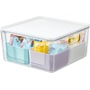 image:imageRosanna Pansino x iDesign Recycled Plastic Kitchen Storage Bins Includes 1 Large Bin with Lid and 2 Medium Bins Multicolored BinsMarshmallow Lid 6 x 12 x 6MultiMarshmallow