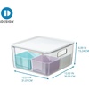 image:imageRosanna Pansino x iDesign Recycled Plastic Kitchen Storage Bins Includes 1 Large Bin with Lid and 2 Medium Bins Multicolored BinsMarshmallow Lid 6 x 12 x 6MultiMarshmallow