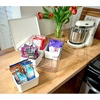 image:imageRosanna Pansino x iDesign Recycled Plastic Kitchen Storage Bins Includes 1 Large Bin with Lid and 4 Medium Bins Multicolored BinsMarshmallow Lid 12 x 12 x 6Marshmallow