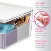 image:imageRosanna Pansino x iDesign Recycled Plastic Kitchen Storage Bins Includes 1 Large Bin with Lid and 4 Medium Bins Multicolored BinsMarshmallow Lid 12 x 12 x 6MultiMarshmallow