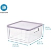 image:imageRosanna Pansino x iDesign Recycled Plastic Open Front Kitchen Storage Bin with Lid Clear BinLavender Sprinkles Lid 12 x 12 x 6ClearLavender