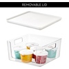 image:imageRosanna Pansino x iDesign Recycled Plastic Open Front Kitchen Storage Bin with Lid Clear BinLavender Sprinkles Lid 12 x 12 x 6ClearMarshmallow