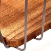 image:imageThe Ra Safford Collection by iDesign Open Front Wire Basket with Acacia Wood 16 x 8 x 6 CharcoalCharcoal