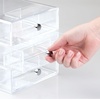 image:imageiDesign 3Drawer Stackable Sunglasses Organizer  Clear Glasses Storage Eyewear Display HolderClear