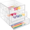 image:imageiDesign 3Drawer Stackable Sunglasses Organizer  Clear Glasses Storage Eyewear Display HolderClear