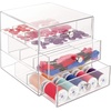 image:imageiDesign 3Drawer Stackable Sunglasses Organizer  Clear Glasses Storage Eyewear Display HolderClear