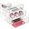 image:imageiDesign 3Drawer Stackable Sunglasses Organizer  Clear Glasses Storage Eyewear Display HolderClear