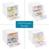 image:imageiDesign 3Drawer Stackable Sunglasses Organizer  Clear Glasses Storage Eyewear Display HolderWhite