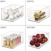 image:imageiDesign 4Piece Plastic Organizer Bin Set Clear  Two 10 x 8 x 5 Bins Two 10 x 4 x 5 Bins For Pantry and Cabinet Organization Made in the USA10 x 10 x 8