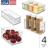 image:imageiDesign 4Piece Plastic Organizer Bin Set Clear  Two 10 x 8 x 5 Bins Two 10 x 4 x 5 Bins For Pantry and Cabinet Organization Made in the USA10 x 10 x 8
