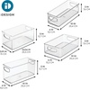 image:imageiDesign 4Piece Plastic Organizer Bin Set Clear  Two 10 x 8 x 5 Bins Two 10 x 4 x 5 Bins For Pantry and Cabinet Organization Made in the USA10 x 10 x 8
