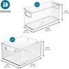 image:imageiDesign 4Piece Plastic Organizer Bin Set Clear  Two 10 x 8 x 5 Bins Two 10 x 4 x 5 Bins For Pantry and Cabinet Organization Made in the USA10 x 12 x 10