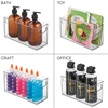 image:imageiDesign 4Piece Plastic Organizer Bin Set Clear  Two 10 x 8 x 5 Bins Two 10 x 4 x 5 Bins For Pantry and Cabinet Organization Made in the USA10 x 12 x 10