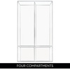 image:imageiDesign 4Section Stackable Makeup Drawer Organizer Set of 2 Clear  For Cosmetics and ToiletriesPack of 1