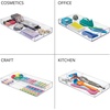 image:imageiDesign 4Section Stackable Makeup Drawer Organizer Set of 2 Clear  For Cosmetics and ToiletriesPack of 1