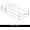 image:imageiDesign 4Section Stackable Makeup Drawer Organizer Set of 2 Clear  For Cosmetics and ToiletriesPack of 1