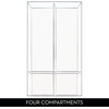 image:imageiDesign 4Section Stackable Makeup Drawer Organizer Set of 2 Clear  For Cosmetics and ToiletriesPack of 2