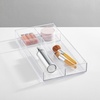 image:imageiDesign 4Section Stackable Makeup Drawer Organizer Set of 2 Clear  For Cosmetics and ToiletriesPack of 2