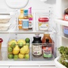 image:imageiDesign 50 Recycled Plastic Refrigerator Set Made in The USA  Versatile Design Ideal for Freezer Pantry and Cabinet Organization Two 5 x 5 x 14 and Two 10 x 5 x 14 Bins Clear8 x 16 x 6