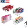 image:imageiDesign 50 Recycled Plastic Refrigerator Set Made in The USA  Versatile Design Ideal for Freezer Pantry and Cabinet Organization Two 5 x 5 x 14 and Two 10 x 5 x 14 Bins Clear145 x 15 x 10