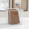 image:imageiDesign 50 Recycled Plastic Refrigerator Set Made in The USA  Versatile Design Ideal for Freezer Pantry and Cabinet Organization Two 5 x 5 x 14 and Two 10 x 5 x 14 Bins Clear8 x 16 x 6