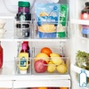 image:imageiDesign 50 Recycled Plastic Refrigerator Set Made in The USA  Versatile Design Ideal for Freezer Pantry and Cabinet Organization Two 5 x 5 x 14 and Two 10 x 5 x 14 Bins Clear145 x 15 x 10