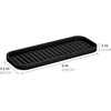 image:imageiDesign 63883 Lineo Silicone Kitchen Sink Tray for Sponges Scrubbers Soap Stovetop Spoon Holder 9 x 35 x 05 Gray  for CountertopsBlack