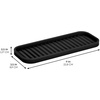 image:imageiDesign 63883 Lineo Silicone Kitchen Sink Tray for Sponges Scrubbers Soap Stovetop Spoon Holder 9 x 35 x 05 Gray  for CountertopsBlack