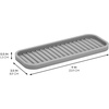 image:imageiDesign 63883 Lineo Silicone Kitchen Sink Tray for Sponges Scrubbers Soap Stovetop Spoon Holder 9 x 35 x 05 Gray  for CountertopsGray