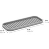 image:imageiDesign 63883 Lineo Silicone Kitchen Sink Tray for Sponges Scrubbers Soap Stovetop Spoon Holder 9 x 35 x 05 Gray  for CountertopsGray