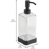 image:imageiDesign 67080 Forma Plastic Soap Pump with Caddy Dispenser with Storage Compartment for Bathroom Kitchen Countertops Sinks Set of 1 Stainless  Dispenser with Storage Compartment for Bathroom Kitchen CountertopsClearMatte Black
