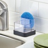 image:imageiDesign 67080 Forma Plastic Soap Pump with Caddy Dispenser with Storage Compartment for Bathroom Kitchen Countertops Sinks Set of 1 Stainless  Dispenser with Storage Compartment for Bathroom Kitchen CountertopsClearMatte Black