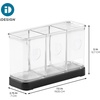 image:imageiDesign 67080 Forma Plastic Soap Pump with Caddy Dispenser with Storage Compartment for Bathroom Kitchen Countertops Sinks Set of 1 Stainless  Dispenser with Storage Compartment for Bathroom Kitchen CountertopsClearMatte Black