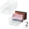 image:imageiDesign 7Section Makeup Palette Organizer and Storage  Set of 2  ClearMatte WhitePallet Organizer 2 pk