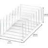 image:imageiDesign 7Section Makeup Palette Organizer and Storage  Set of 2  ClearMatte WhitePallet Organizer 2 pk