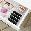 image:imageiDesign 7Section Makeup Palette Organizer and Storage  Set of 2  ClearMatte WhitePallet Organizer 2 pk