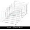 image:imageiDesign 7Section Makeup Palette Organizer and Storage  Set of 2  ClearMatte WhitePallet Organizer 2 pk