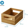 image:imageiDesign Acacia Wood Pantry Storage Bin with Handles  Natural10 x 8 x 5