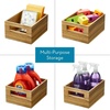 image:imageiDesign Acacia Wood Pantry Storage Bin with Handles  Natural10 x 8 x 5