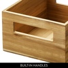 image:imageiDesign Acacia Wood Pantry Storage Bin with Handles  Natural10 x 8 x 5